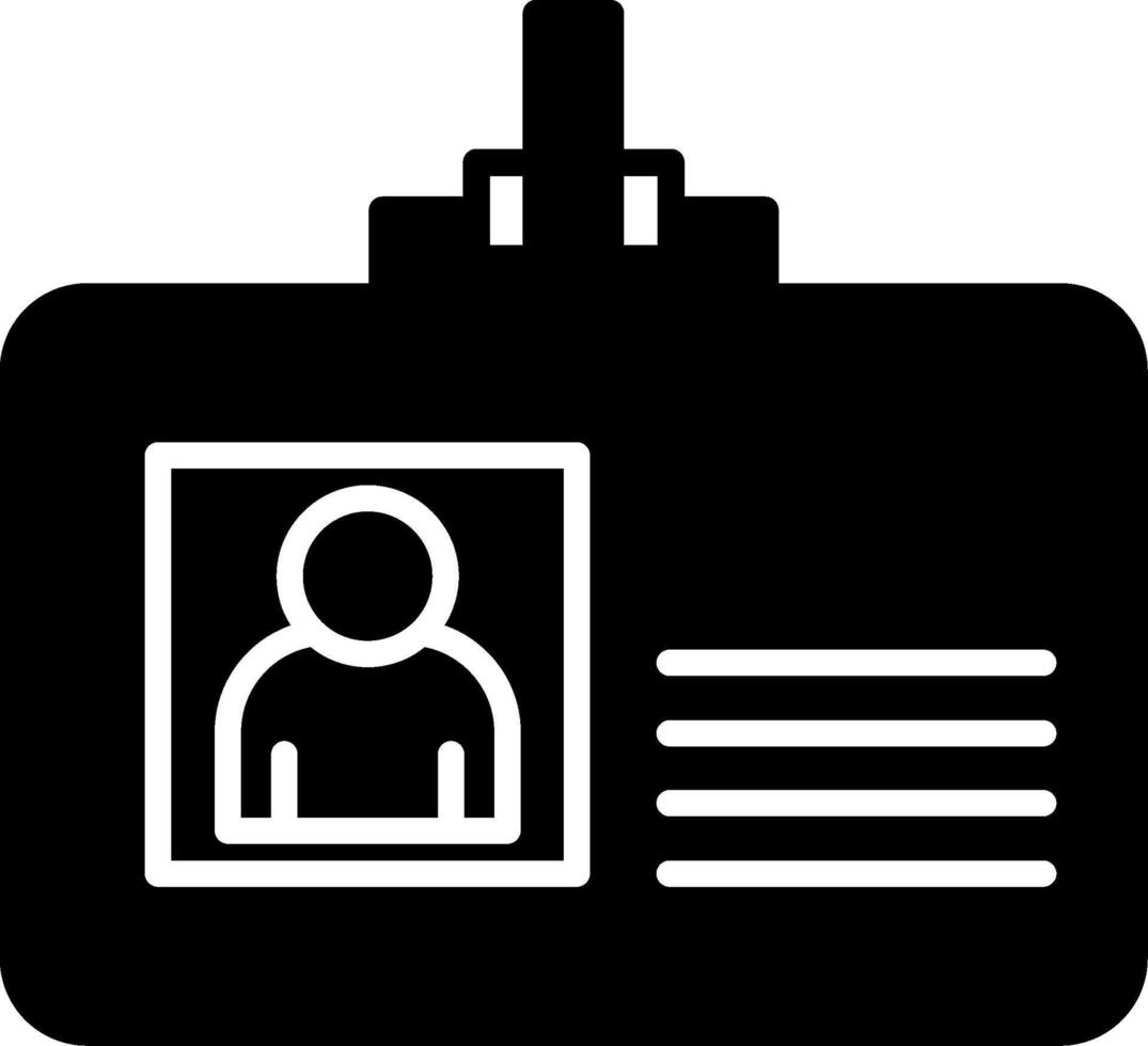 Retractable Badge Holder Glyph vector