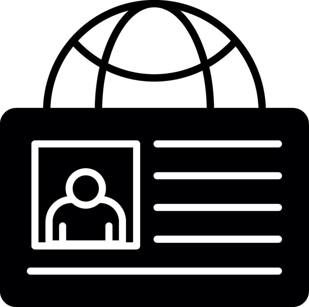 Immigration Entry Checkpoint Glyph vector