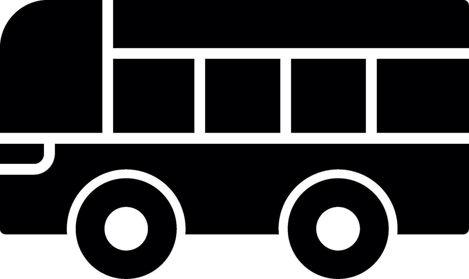 Compact Mini Bus Glyph vector