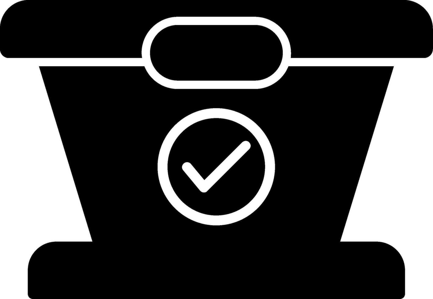 Plastic Storage Bin Glyph vector