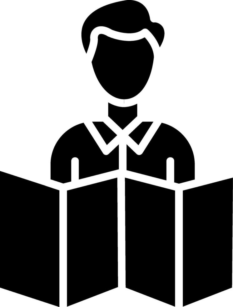 Physical Map Reading Glyph vector