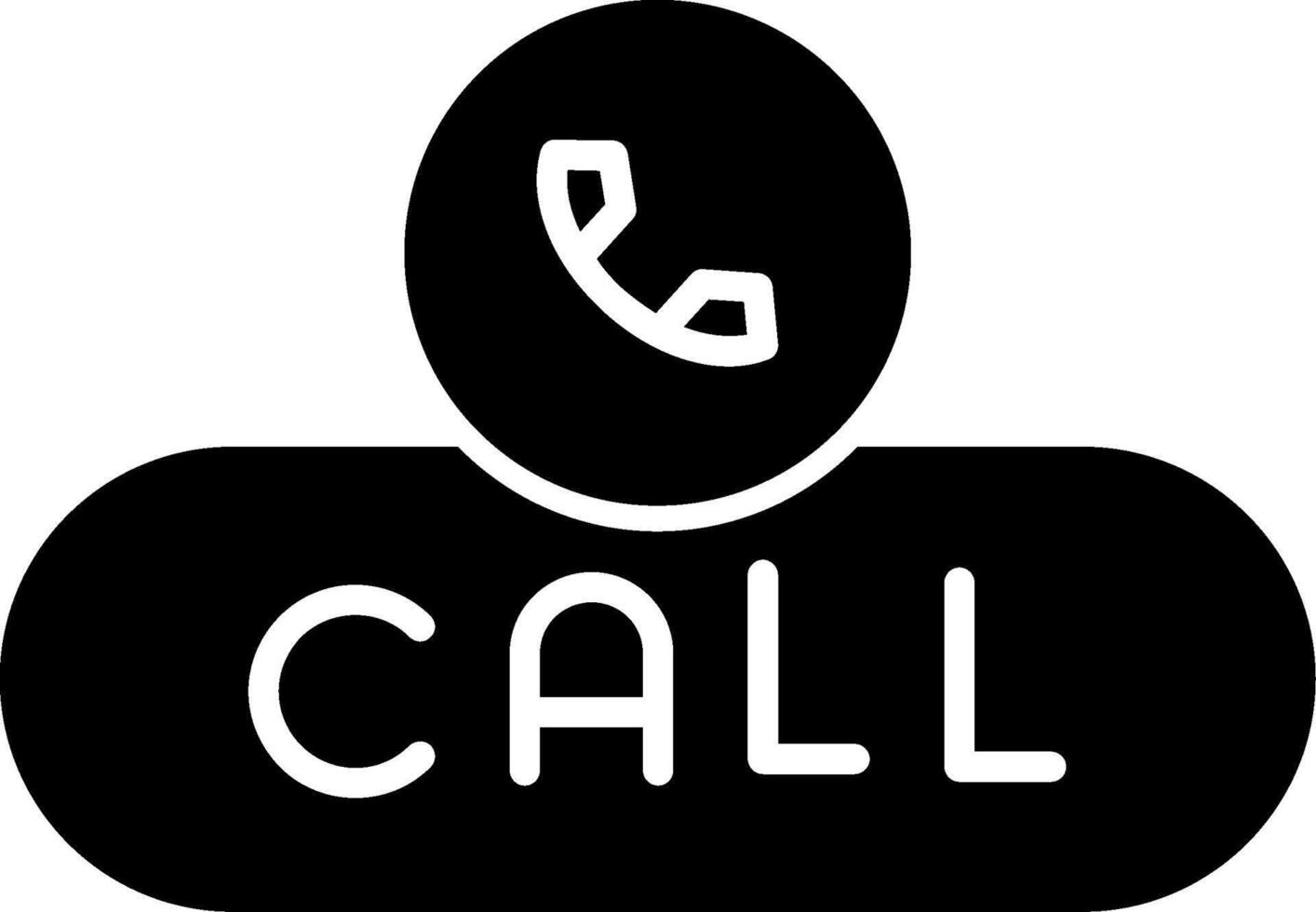 Call Now Button Glyph vector