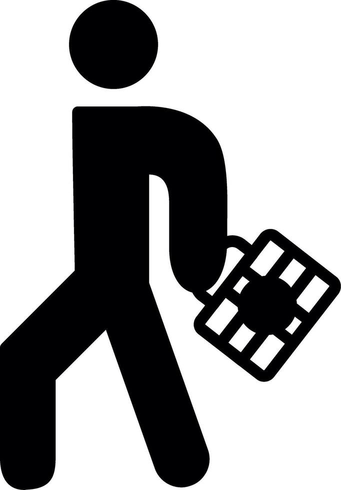 Regular Subway Commuters Glyph vector