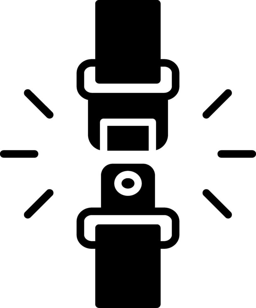 Seatbelt Usage Reminder Glyph vector