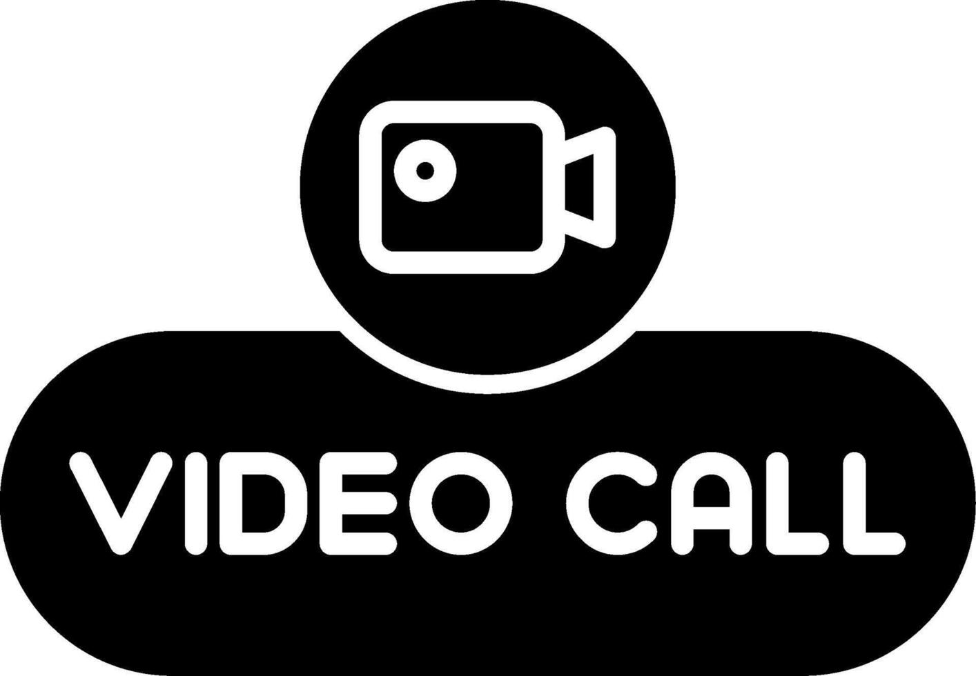 Start Call Button Glyph vector