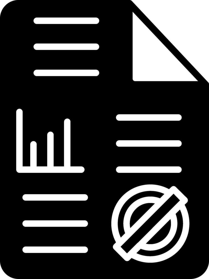Personal Financial Statement Glyph vector