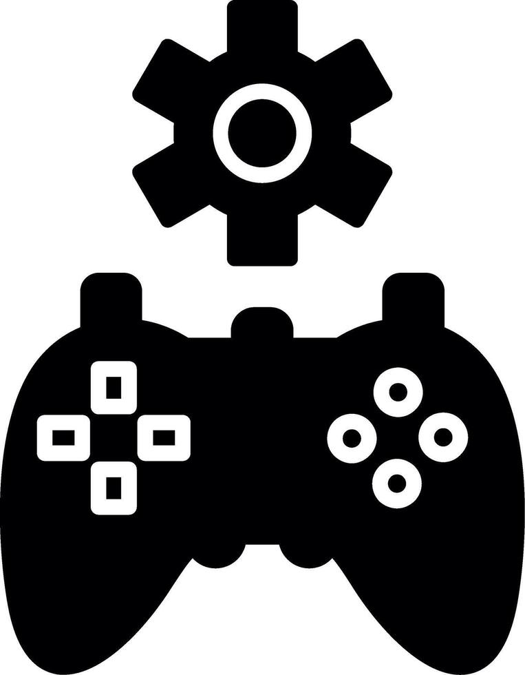 Main Game Menu Interface Glyph vector