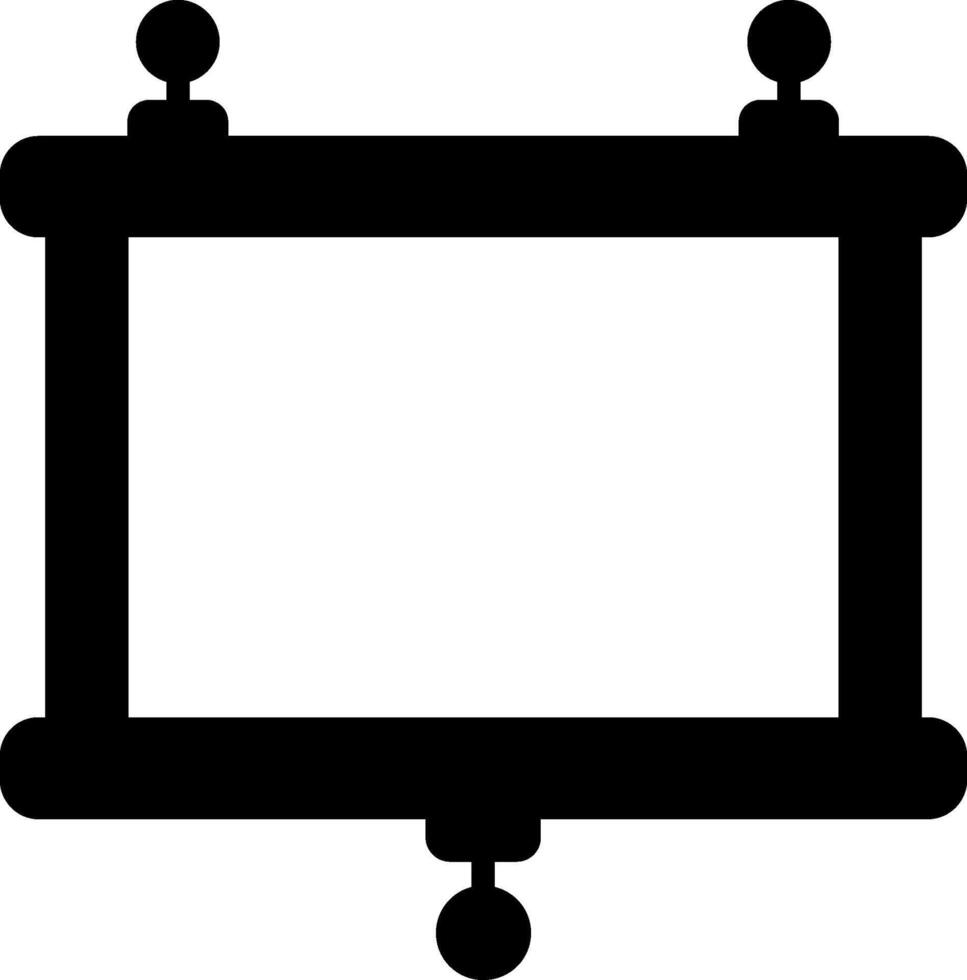 Foldable Projector Screen Glyph vector
