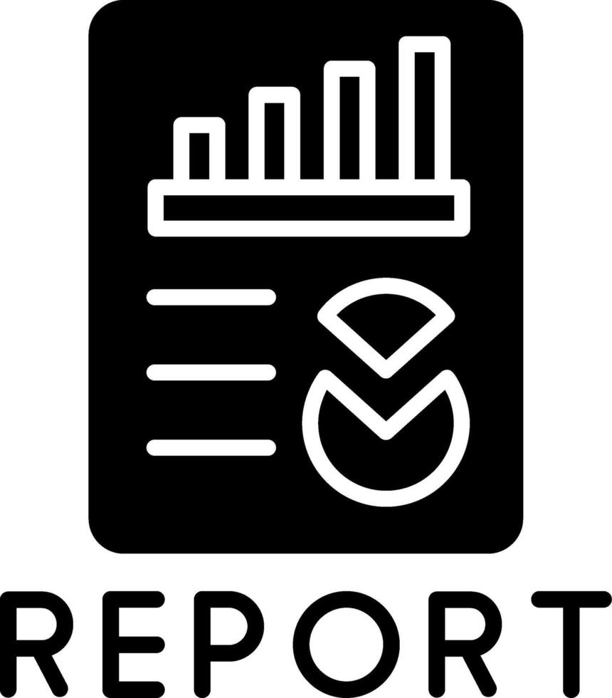 Executive Report Summary Glyph vector