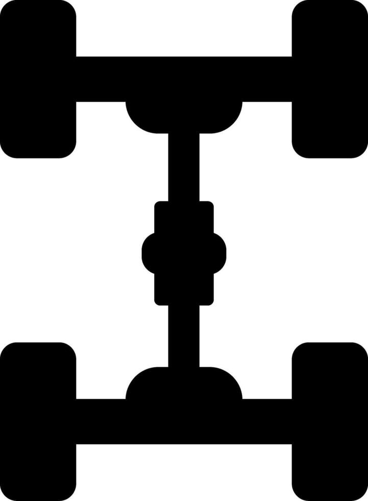 Rear Wheel Axle Glyph vector
