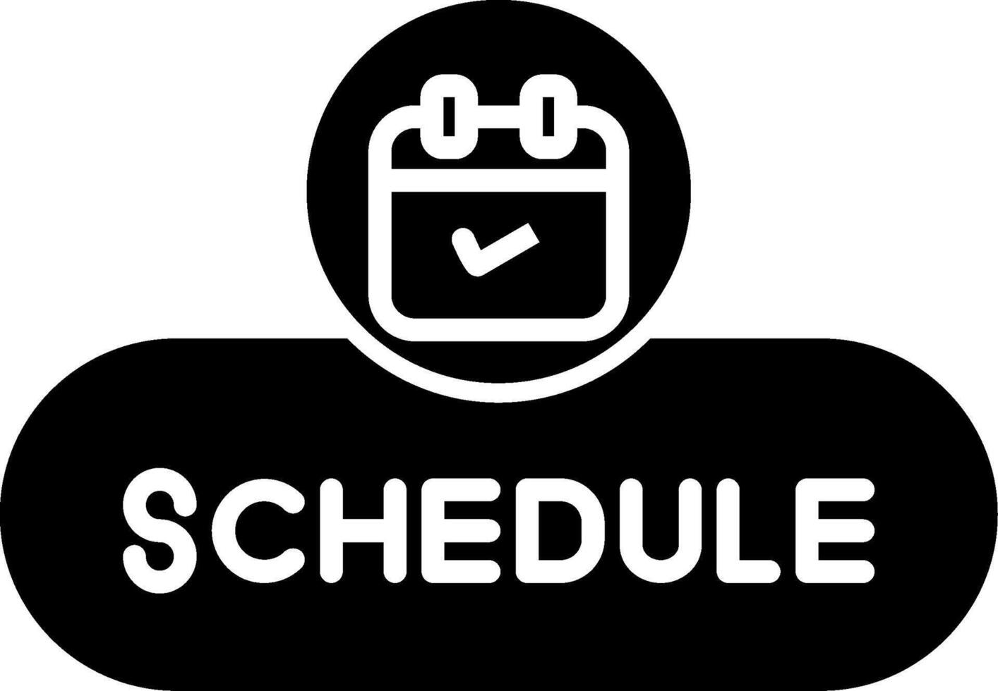 Schedule Event Button Glyph vector