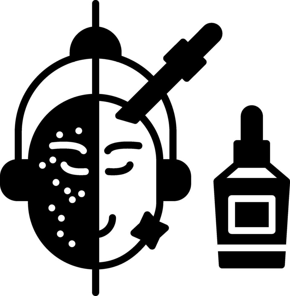 Collagen Boost Sheet Mask Glyph vector