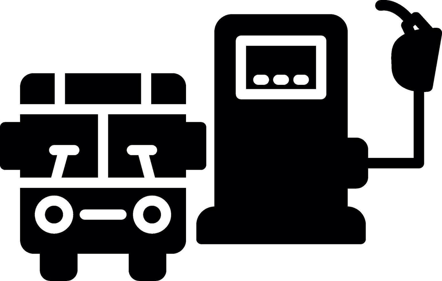 On Site Fueling Station Glyph vector
