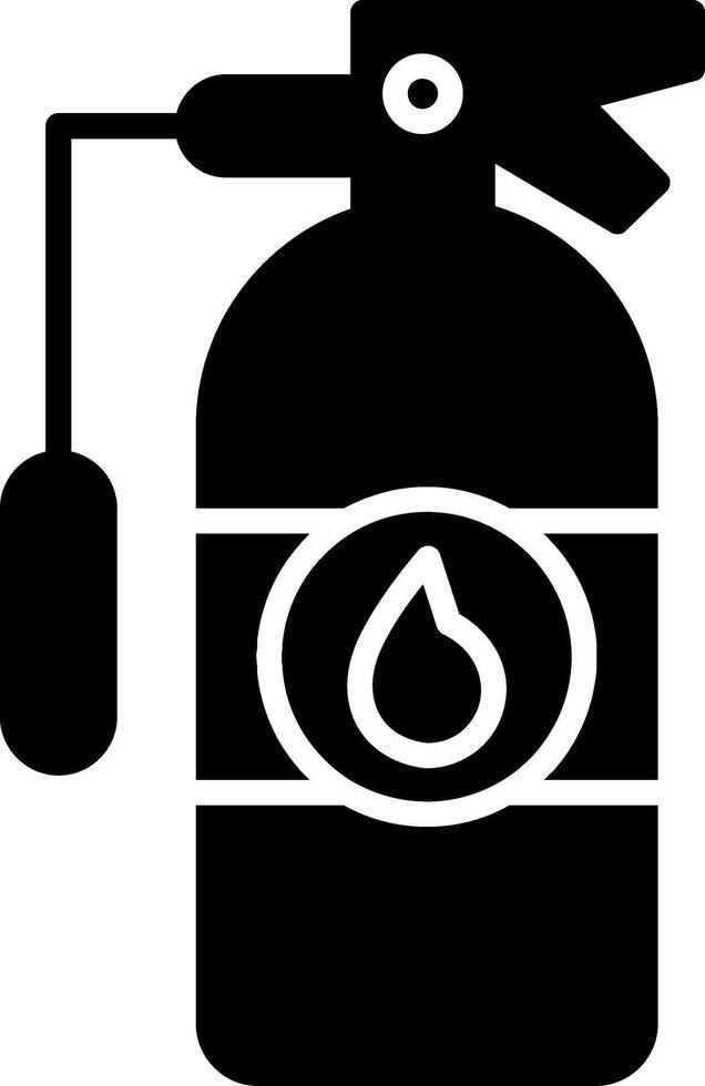 Wall Mounted Fire Extinguisher Glyph vector
