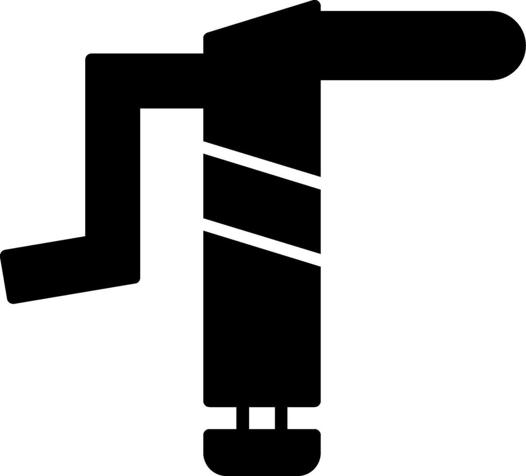 Heavy Duty Grease Gun Glyph vector