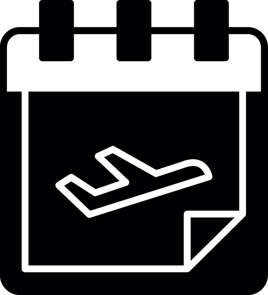 Daily Flights Schedule Board Glyph vector