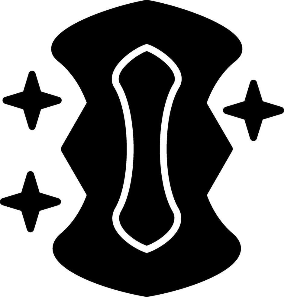Breathable Panty Liner Sheets Glyph vector