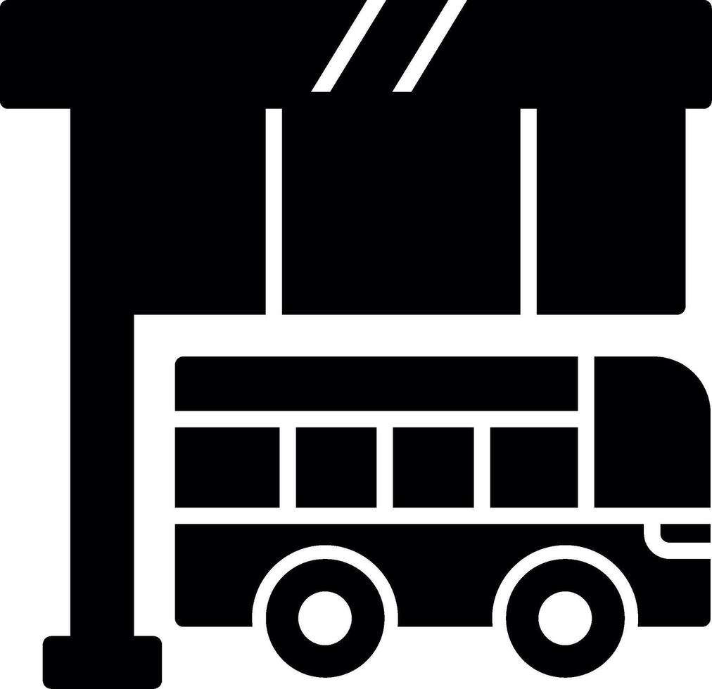 Central Bus Dispatch Office Glyph vector