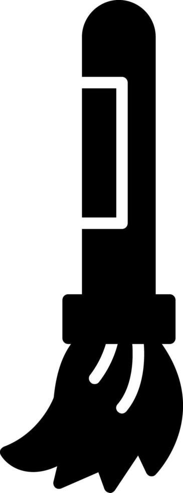Angled Bristle Broom Glyph vector
