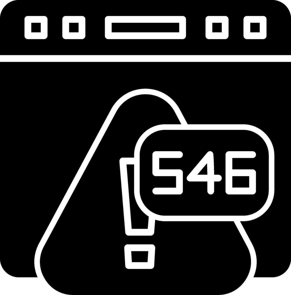 Error 546 Application Timeout Crash Glyph vector