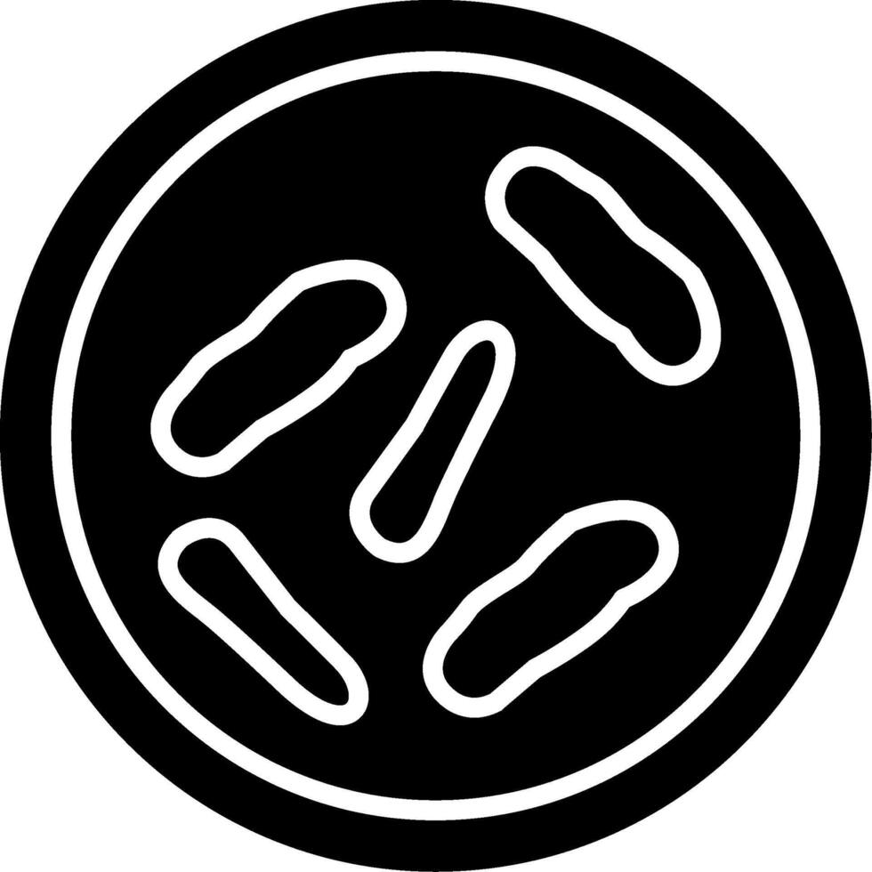 Bartonella henselae Cat Scratch Disease Bacterium Glyph vector