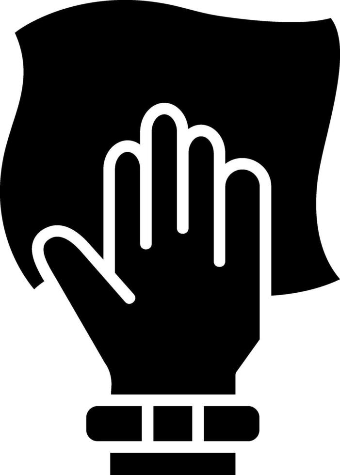 Microfiber Cleaning Cloth Glyph vector