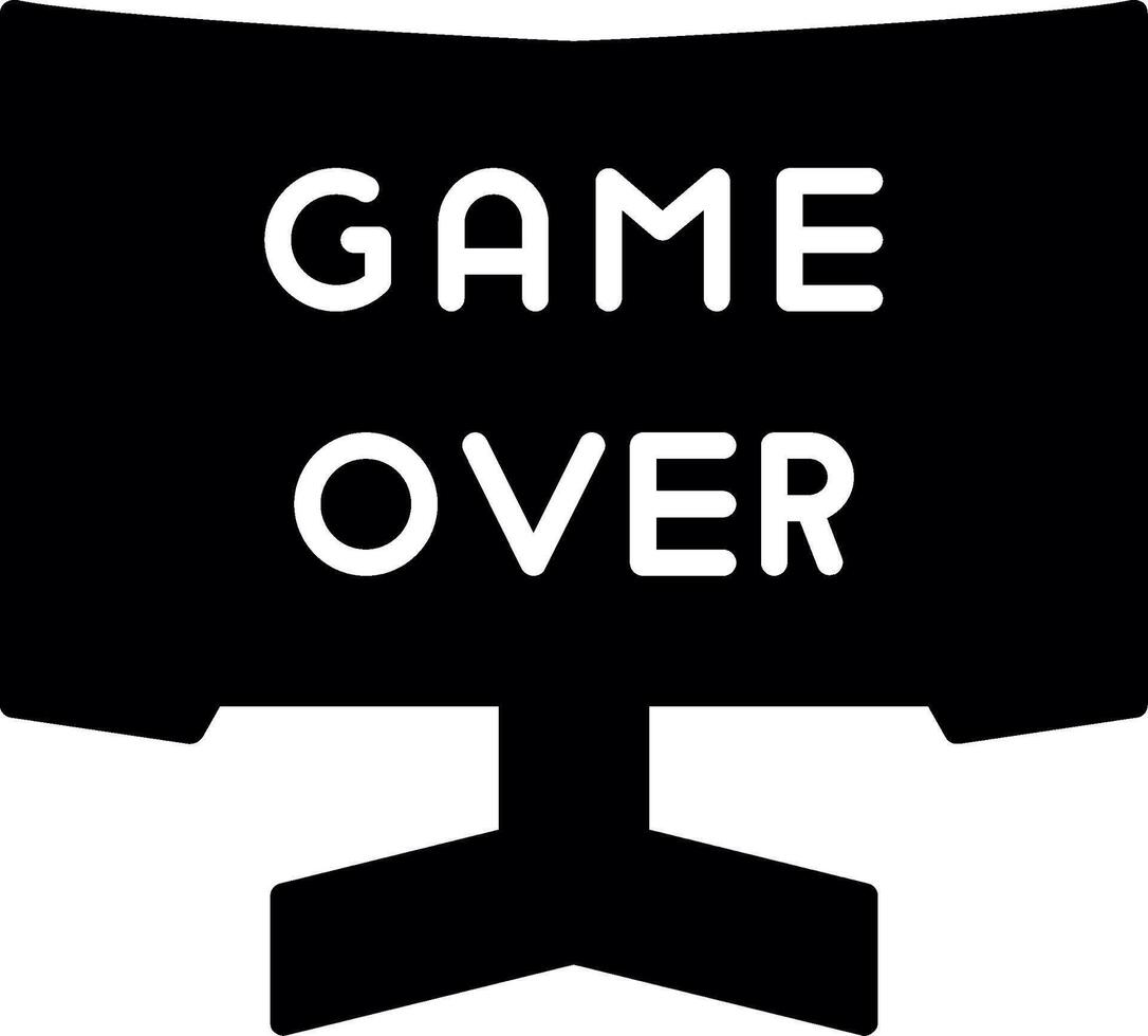 Game Over Glyph vector