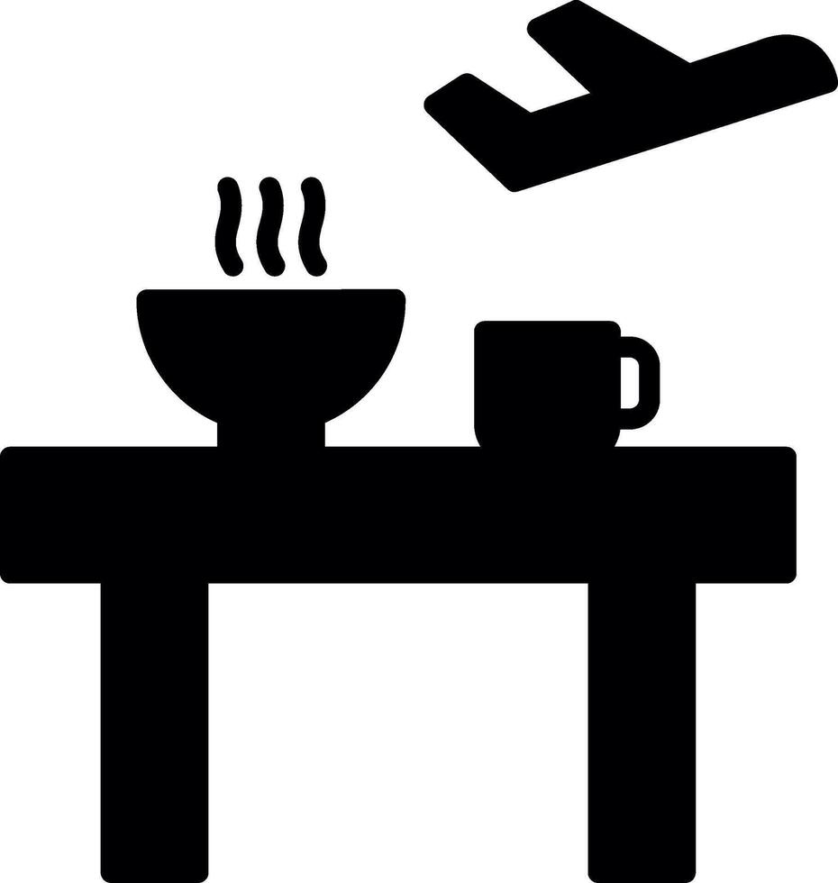 Casual Airport Coffee Cafe Glyph vector