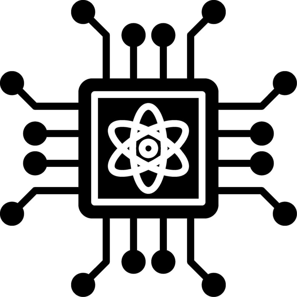 Immersive Virtual Reality Headset Glyph vector