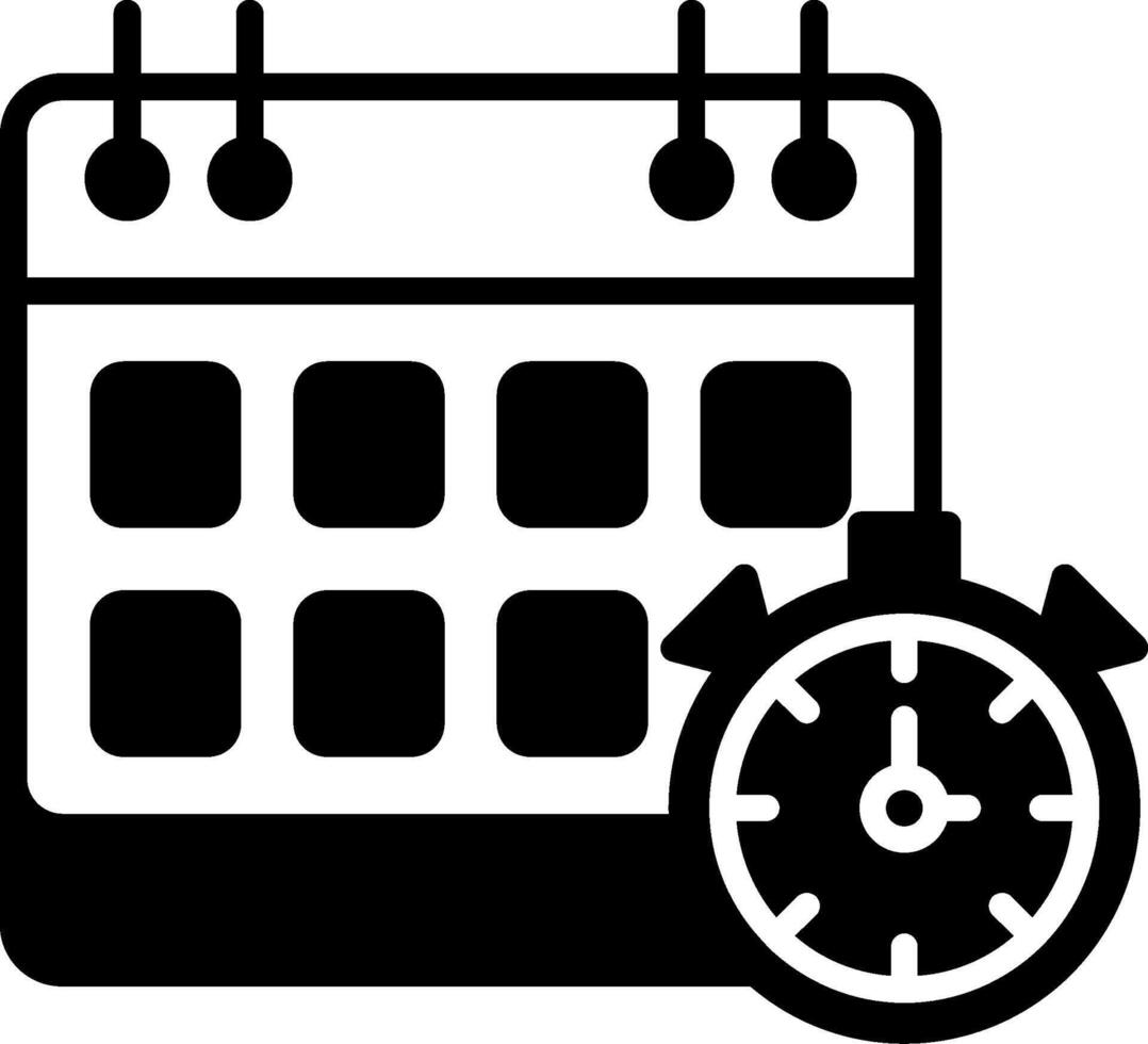 Daily Remote Work Log Glyph vector