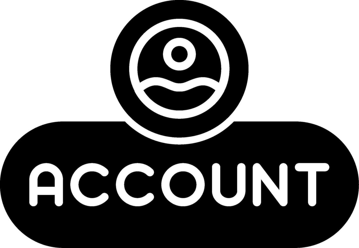 Manage Account Button Glyph vector