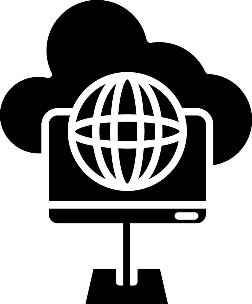 Remote Desktop Access Service Glyph vector
