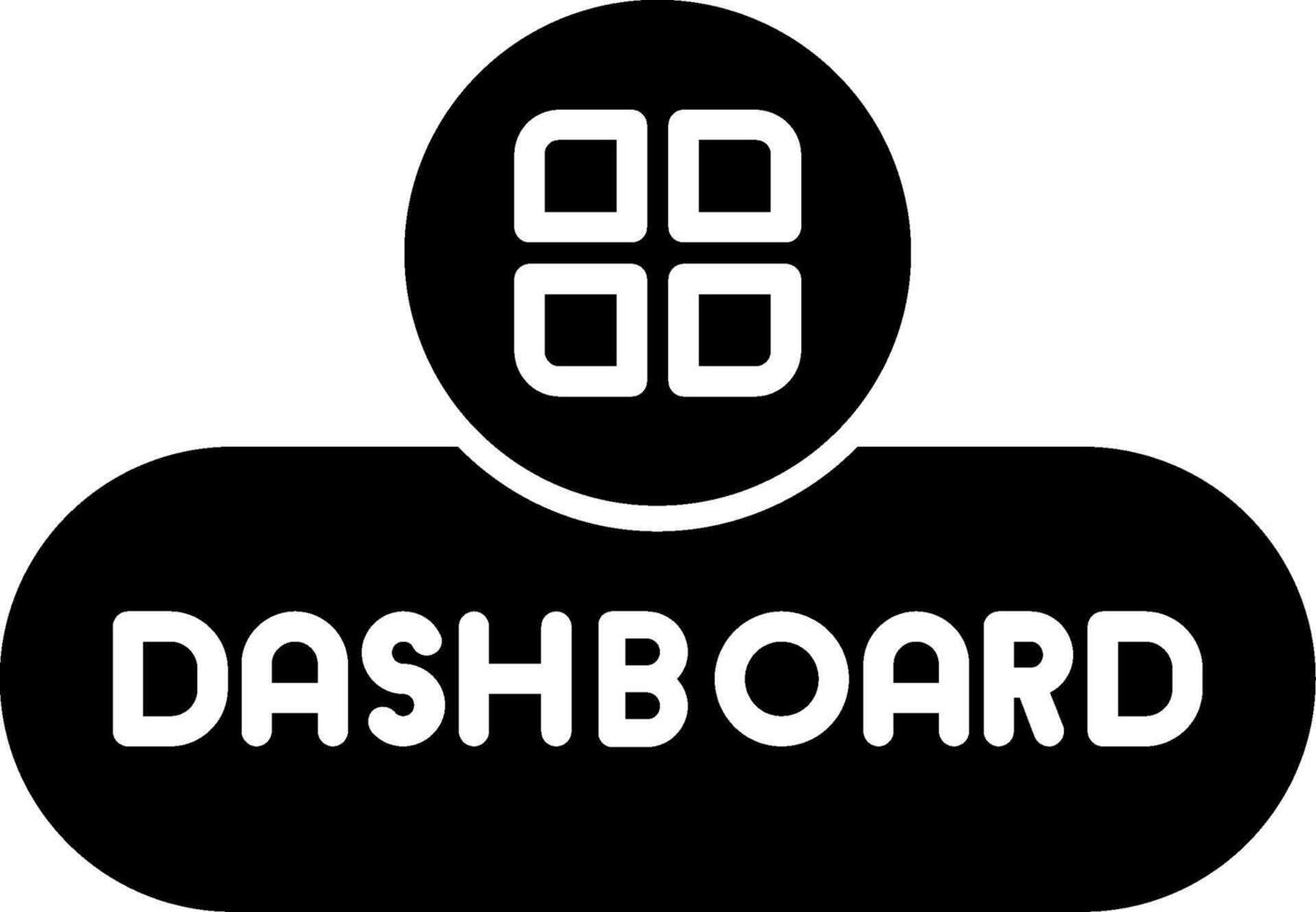 Open Dashboard Button Glyph vector