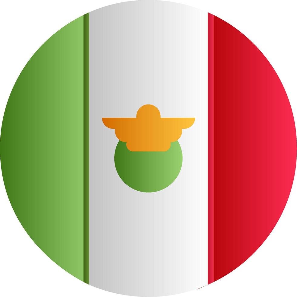 Flag of Mexico Gradient vector