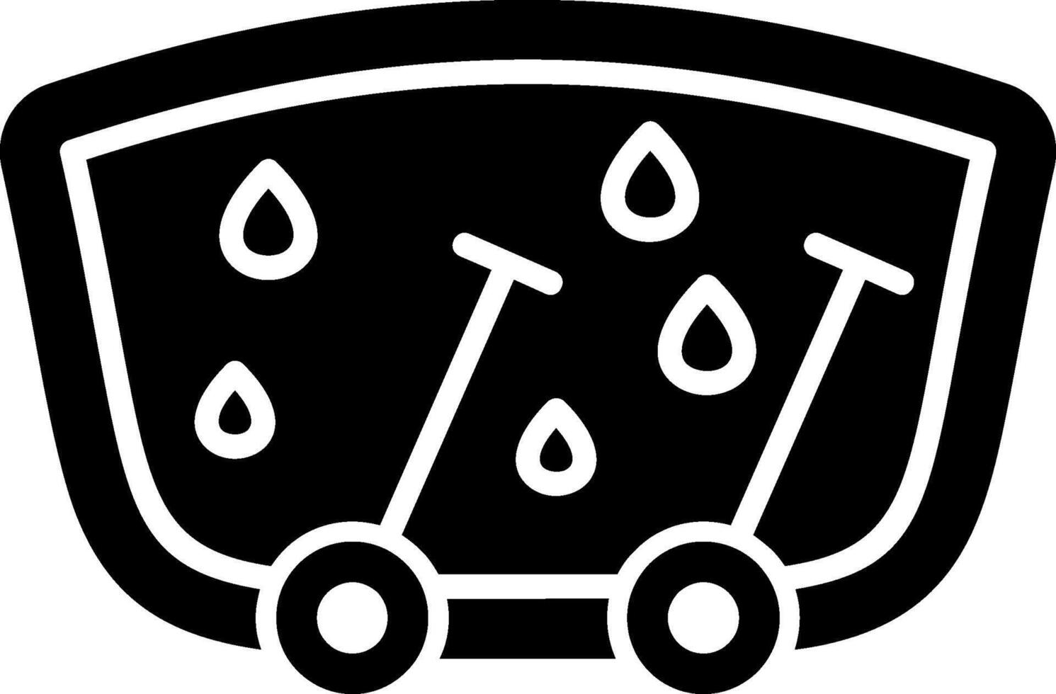 Windshield Wiper Fluid Glyph vector