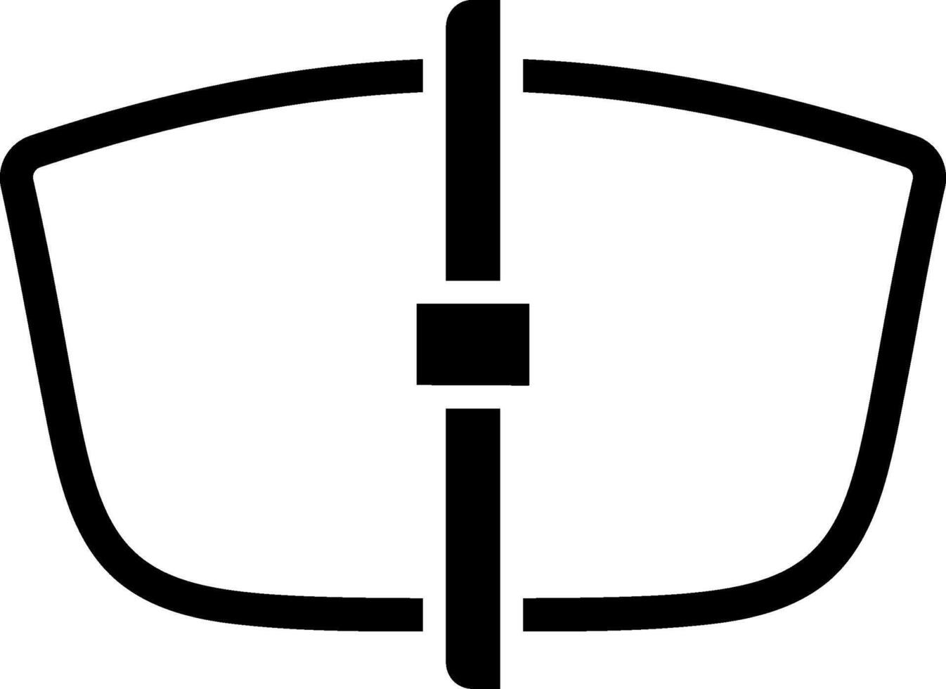 All Season Wiper Blade Glyph vector