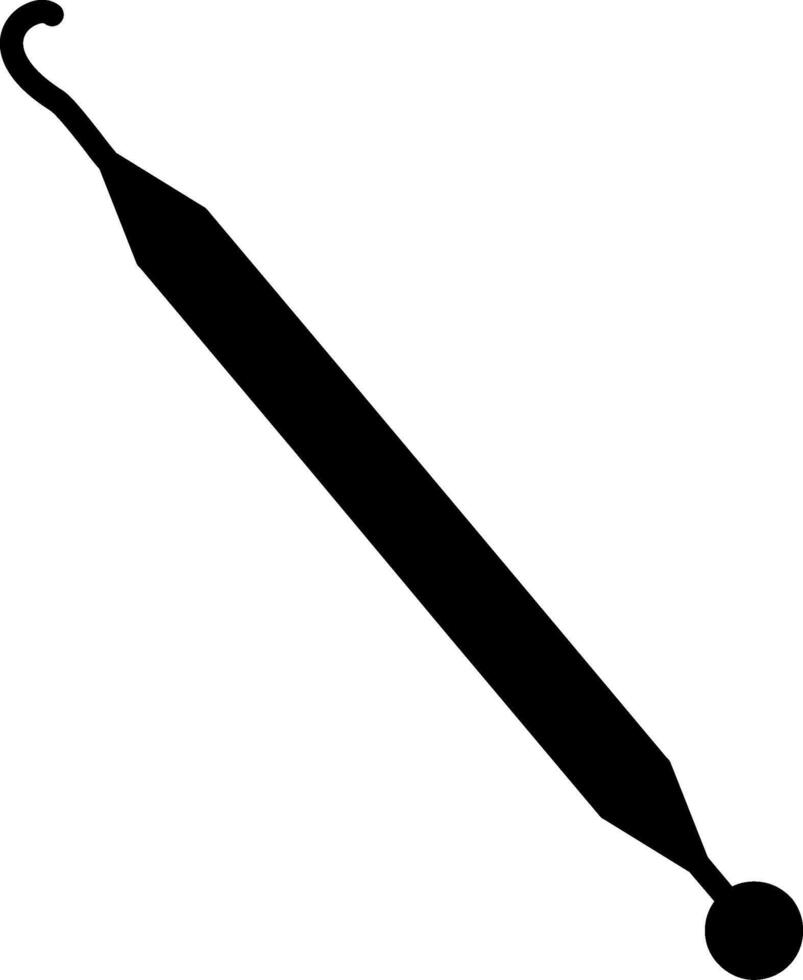 Flexible Dental Pick Sticks Glyph vector