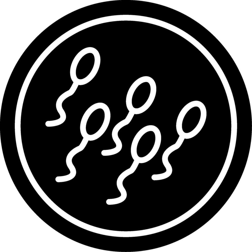Vibrio alginolyticus Saltwater Bacterium Glyph vector