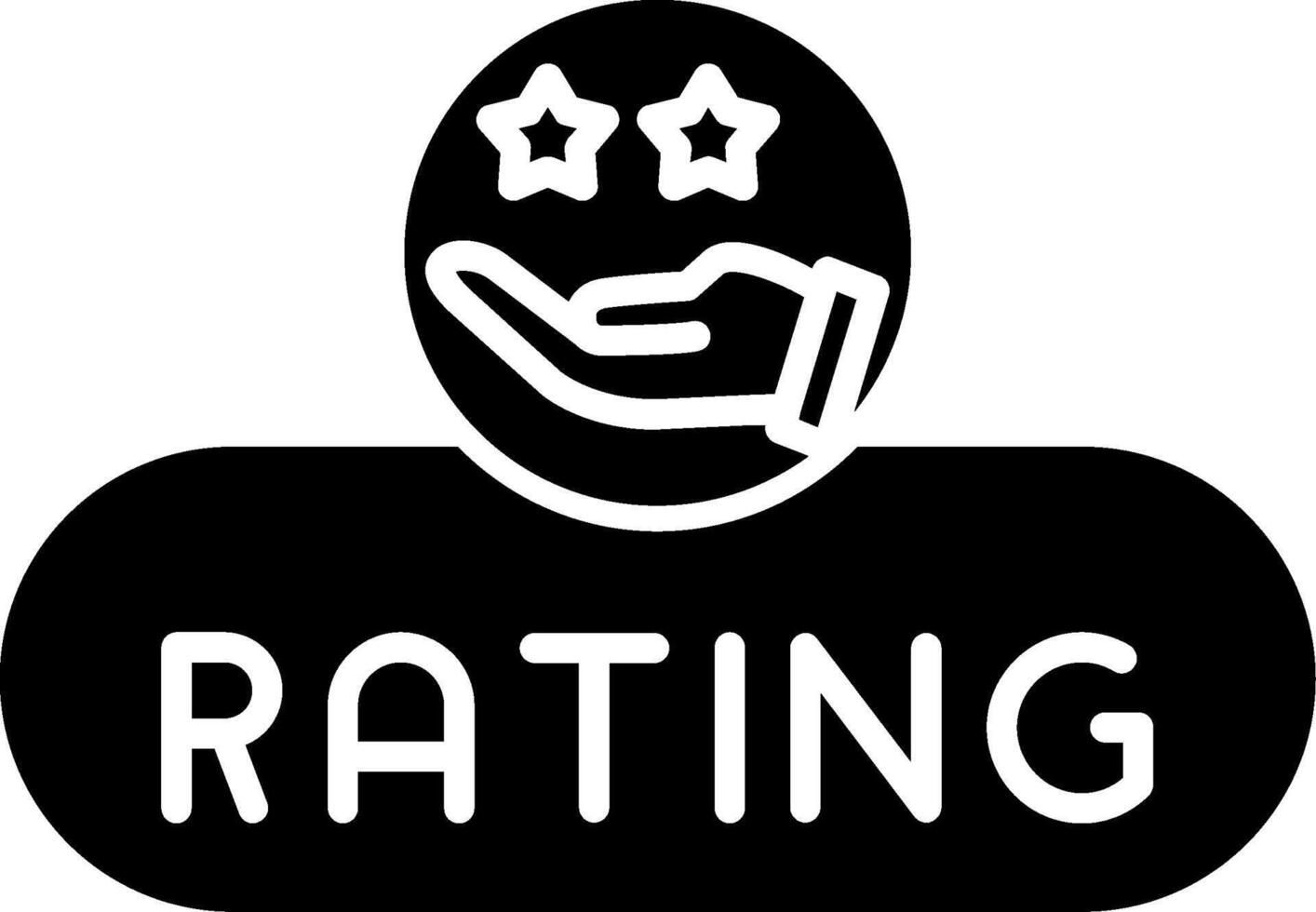 Leave Rating Button Glyph vector