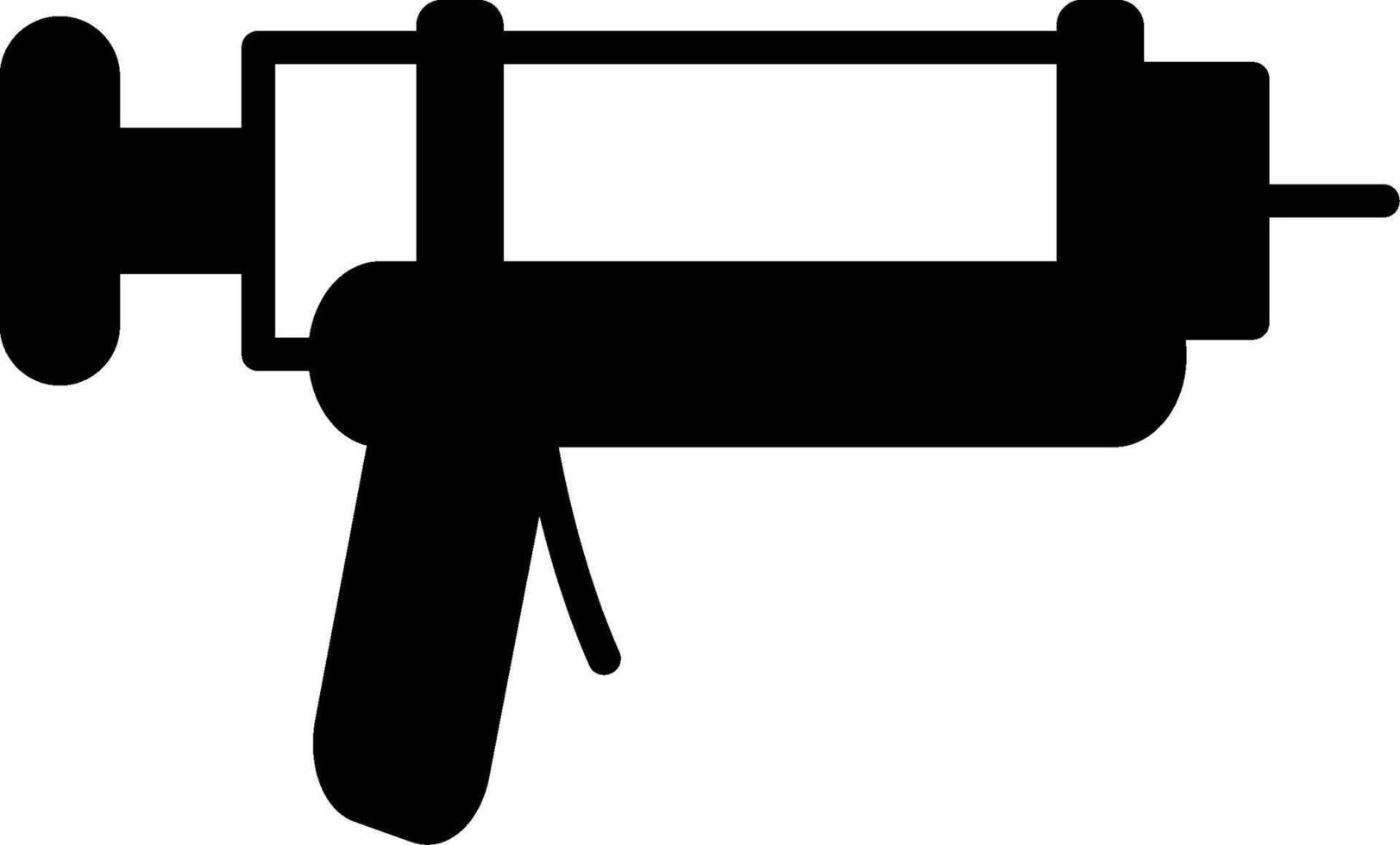 Manual Caulking Gun Glyph vector