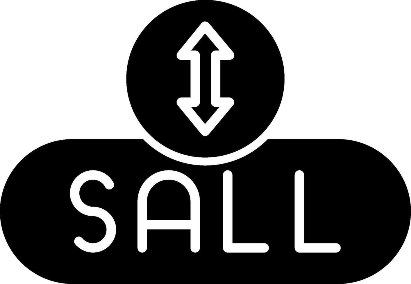 Sell Item Button Glyph vector