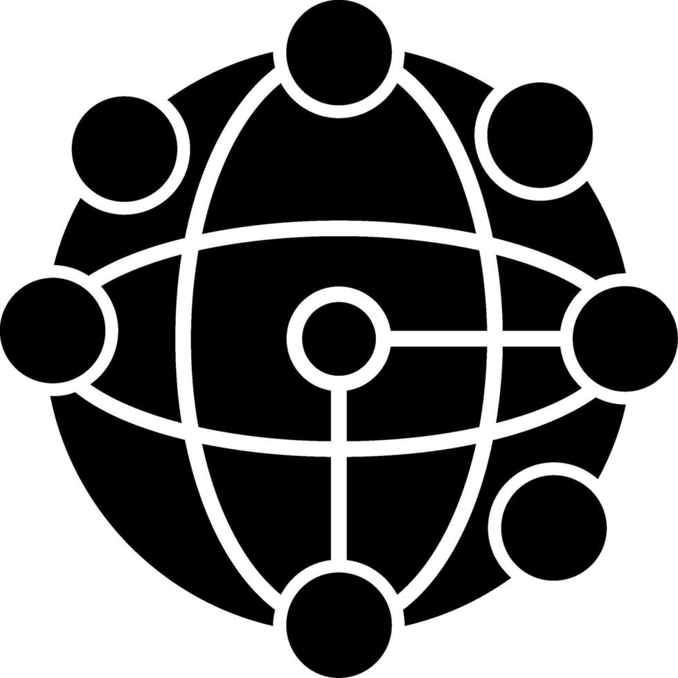 Too Many Connections Glyph vector