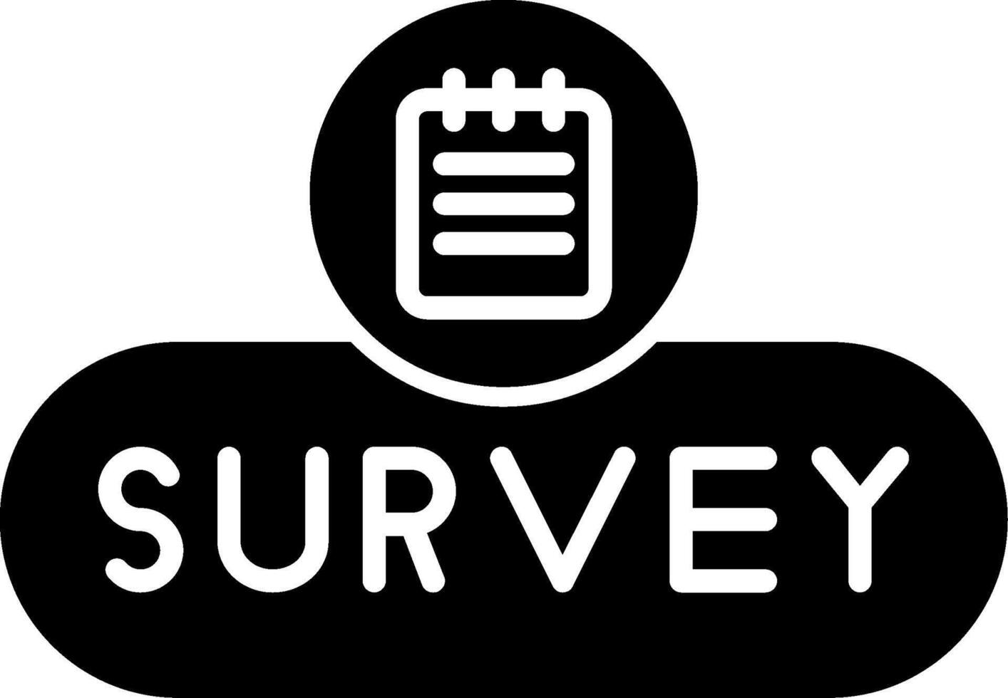 Start Survey Button Glyph vector