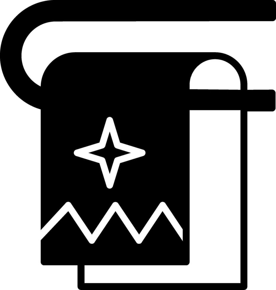 Quick Dry Hand Towels Glyph vector
