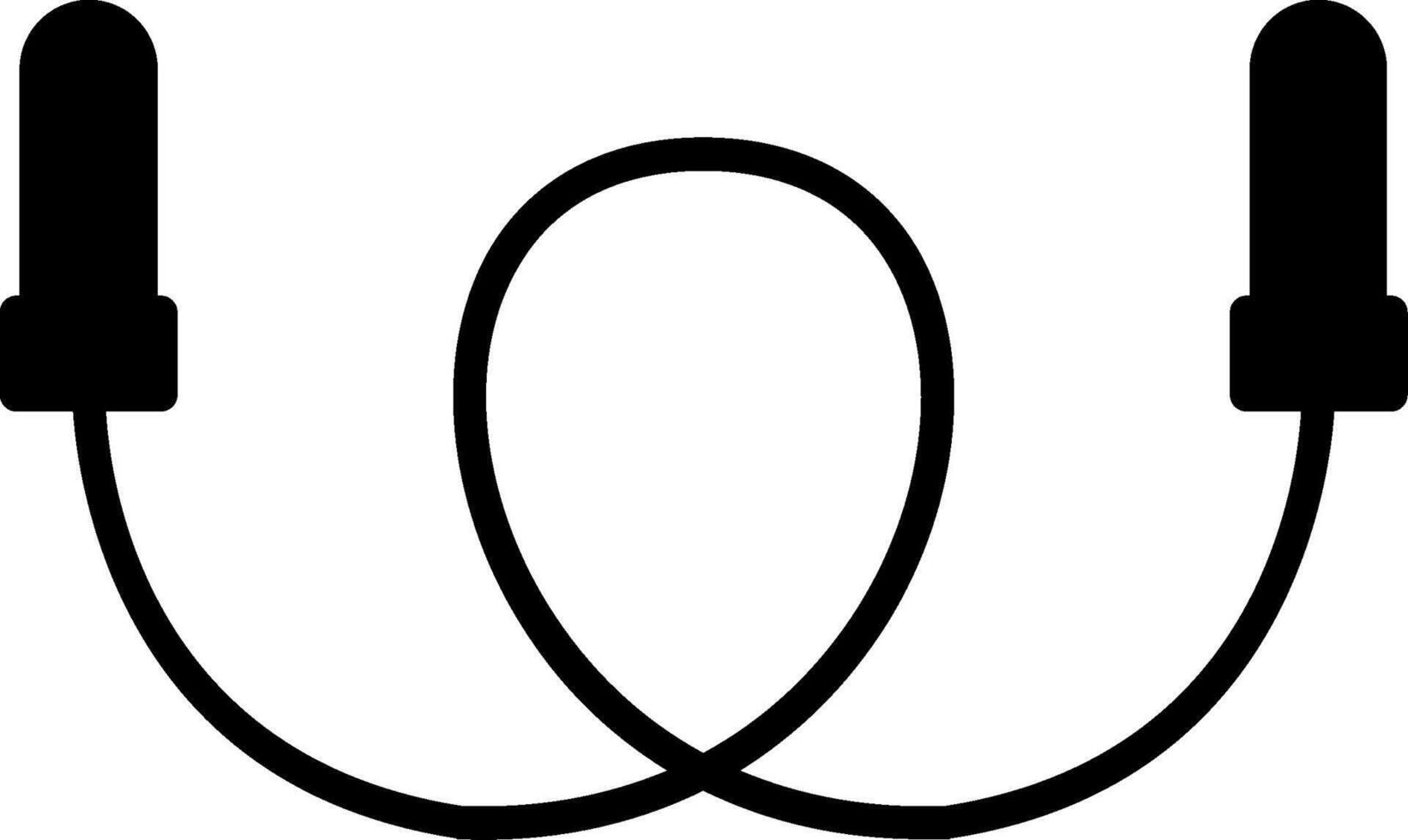 Flexible Pipe Snake Tool Glyph vector