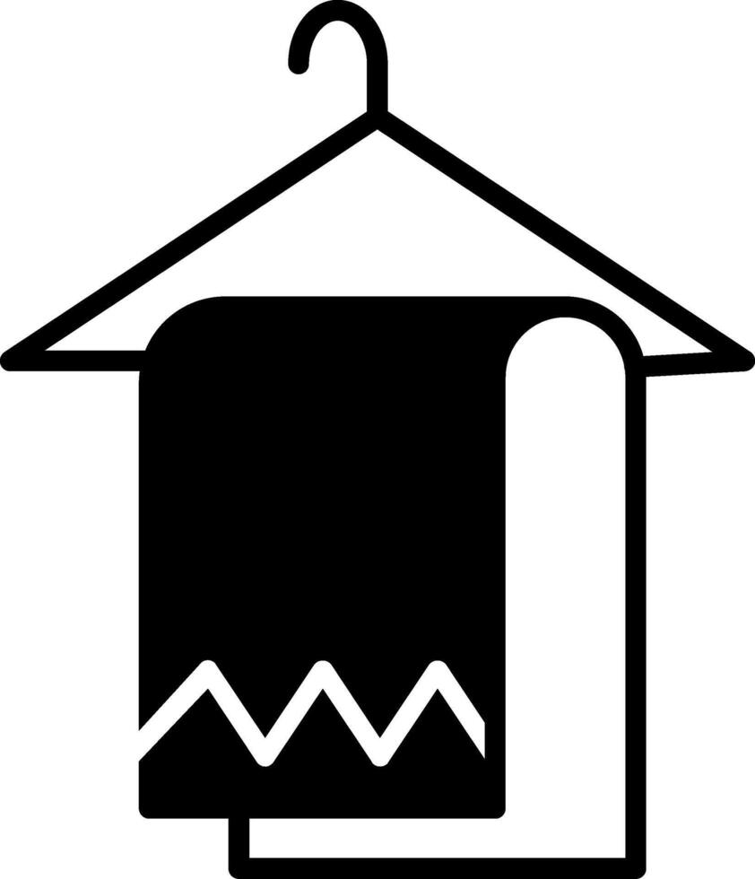 Soft Cotton Bath Towels Glyph vector