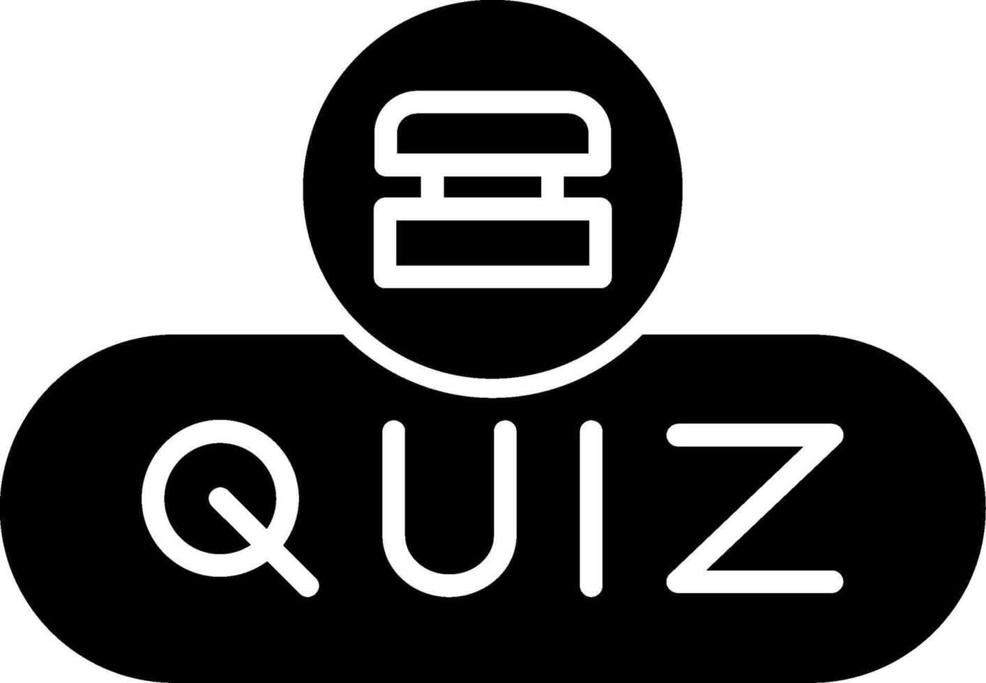 Take Quiz Button Glyph vector
