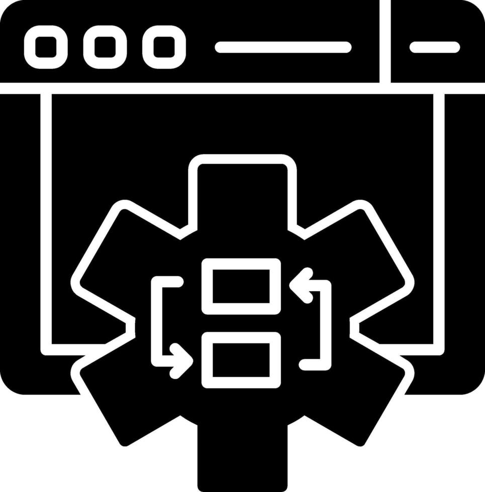 Dependency Tree Diagram Glyph vector