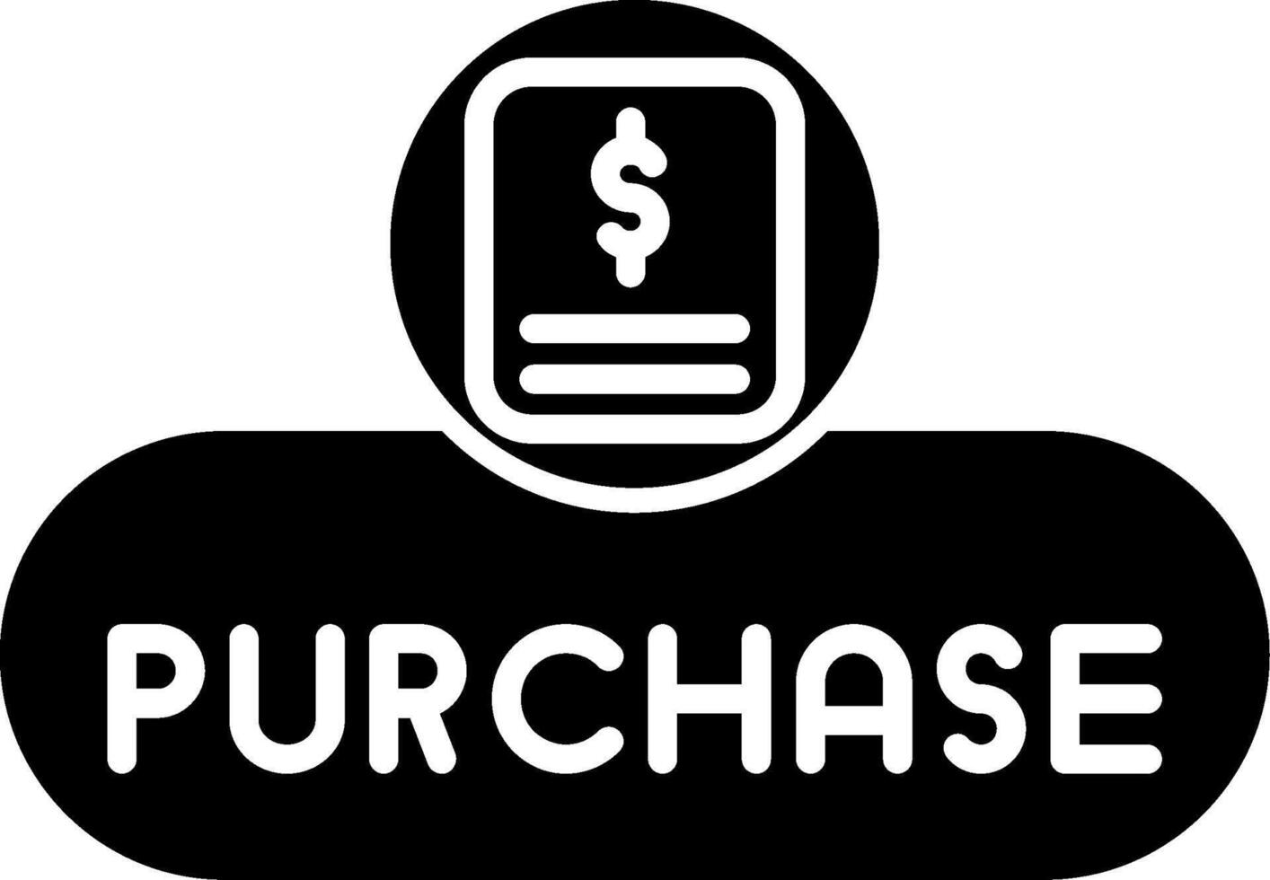 Complete Purchase Button Glyph vector
