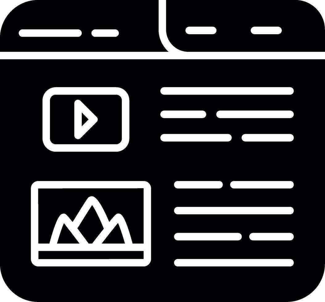 Targeted Content Marketing Campaign Glyph vector